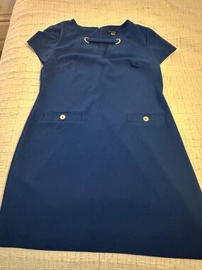 Tommy Hilfiger Royal Blue Short-Sleeve Shift Dress